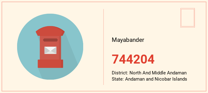 pin code of Mayabander in Andaman and Nicobar Islands