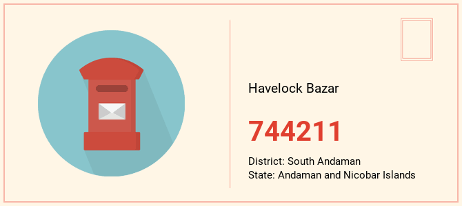 pin code of Havelock Bazar in Andaman and Nicobar Islands