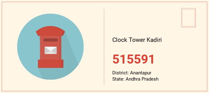 pin code of Clock Tower Kadiri in Andhra Pradesh