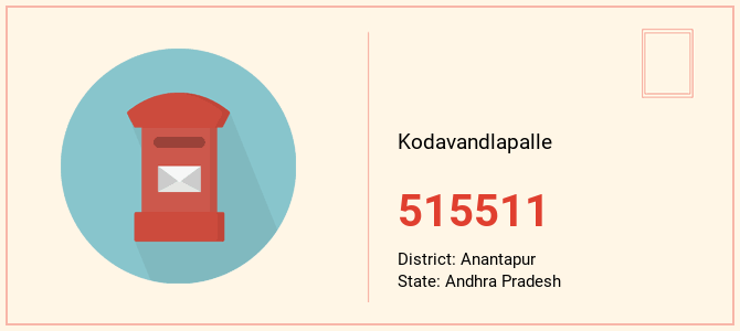 pin code of Kodavandlapalle in Andhra Pradesh