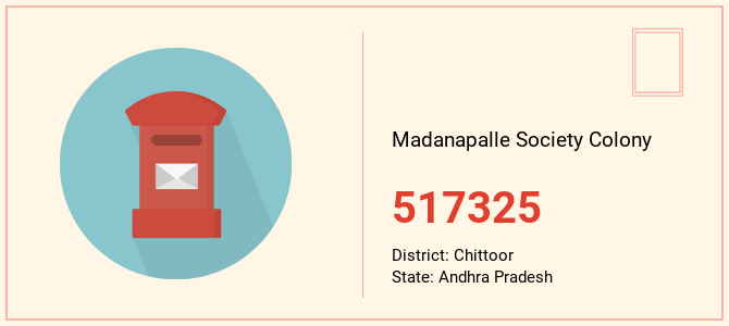 pin code of Madanapalle Society Colony in Andhra Pradesh