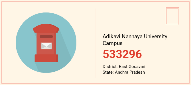pin code of Adikavi Nannaya University Campus in Andhra Pradesh