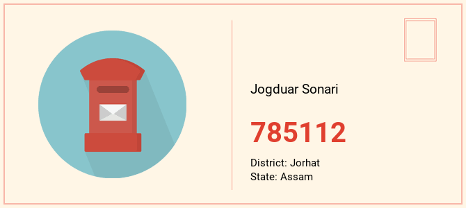 pin code of Jogduar Sonari in Assam
