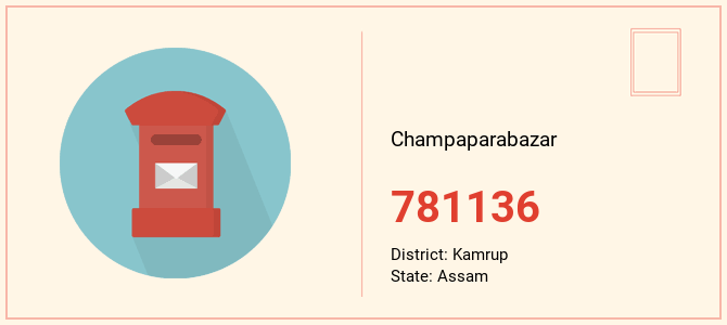 pin code of Champaparabazar in Assam