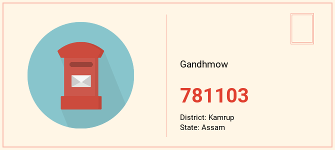 pin code of Gandhmow in Assam