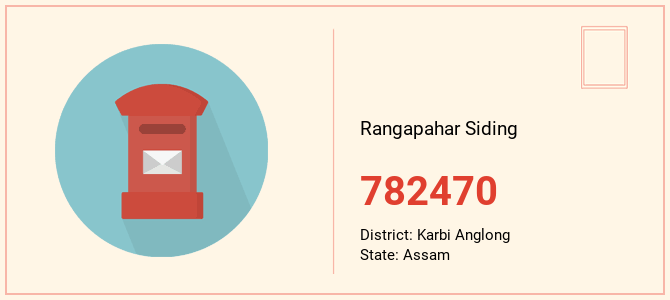 pin code of Rangapahar Siding in Assam