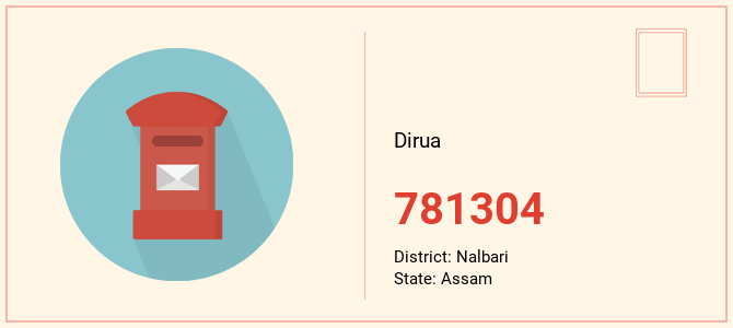 pin code of Dirua in Assam