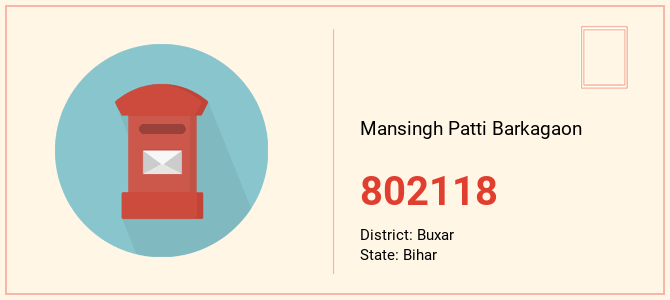 pin code of Mansingh Patti Barkagaon in Bihar