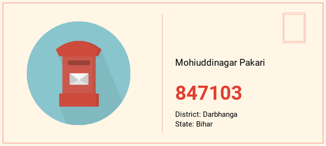 pin code of Mohiuddinagar Pakari in Bihar