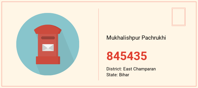 pin code of Mukhalishpur Pachrukhi in Bihar