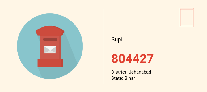 pin code of Supi in Bihar