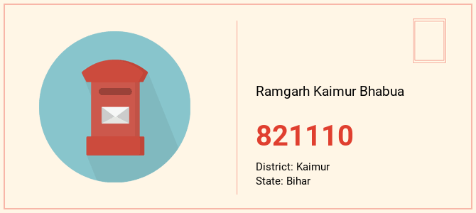 pin code of Ramgarh Kaimur Bhabua in Bihar