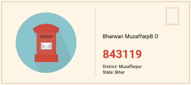 pin code of Bharwari MuzaffarpB O in Bihar