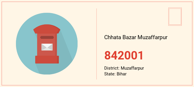 pin code of Chhata Bazar Muzaffarpur in Bihar