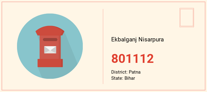 pin code of Ekbalganj Nisarpura in Bihar