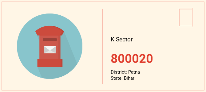 pin code of K Sector in Bihar