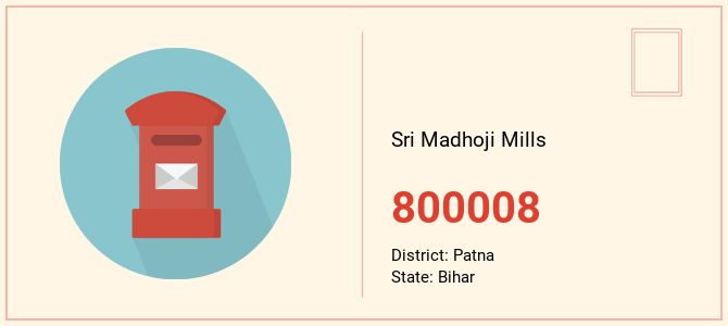 pin code of Sri Madhoji Mills in Bihar