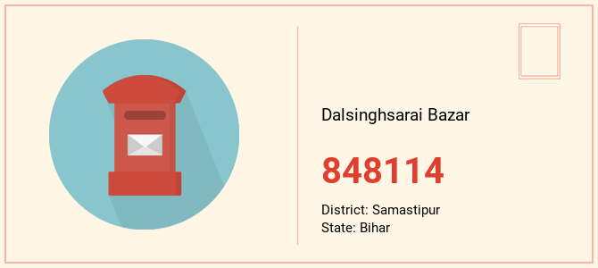 pin code of Dalsinghsarai Bazar in Bihar