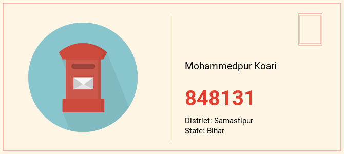 pin code of Mohammedpur Koari in Bihar