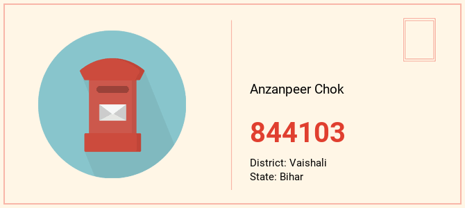 pin code of Anzanpeer Chok in Bihar