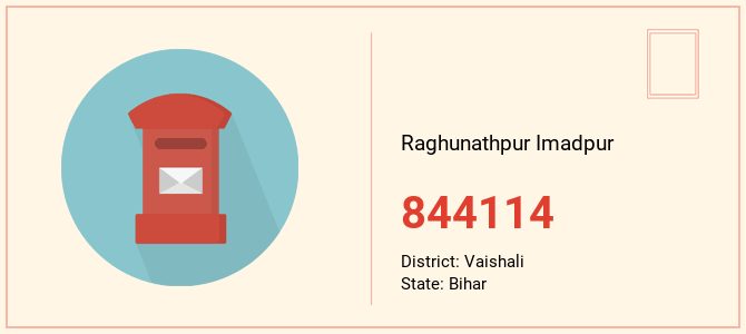 pin code of Raghunathpur Imadpur in Bihar
