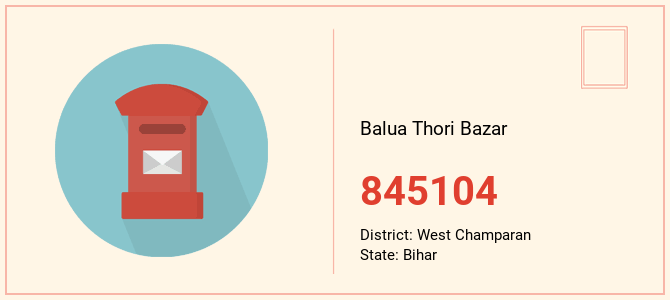 pin code of Balua Thori Bazar in Bihar