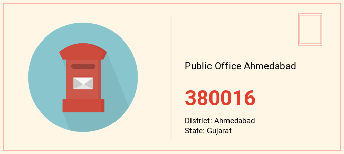 pin code of Public Office Ahmedabad in Gujarat