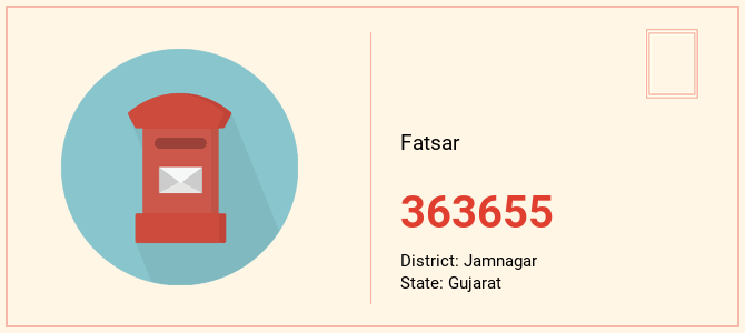 pin code of Fatsar in Gujarat