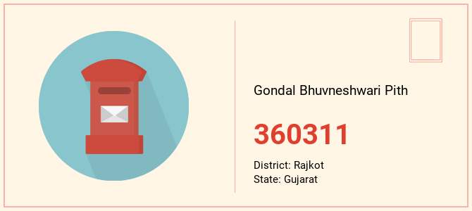pin code of Gondal Bhuvneshwari Pith in Gujarat