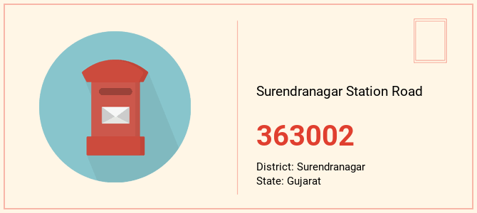 pin code of Surendranagar Station Road in Gujarat