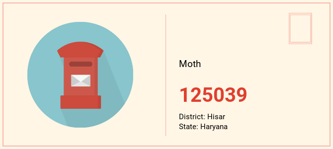 pin code of Moth in Haryana