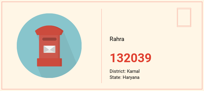 pin code of Rahra in Haryana