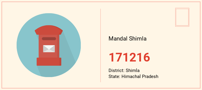 pin code of Mandal Shimla in Himachal Pradesh