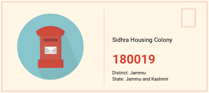 pin code of Sidhra Housing Colony in Jammu and Kashmir