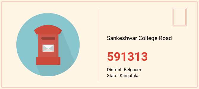 pin code of Sankeshwar College Road in Karnataka