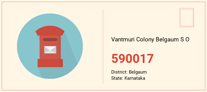 pin code of Vantmuri Colony Belgaum S O in Karnataka