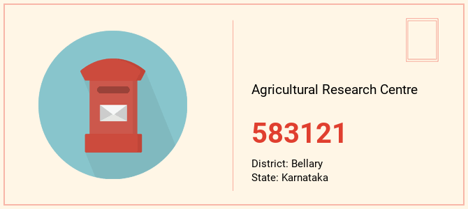 pin code of Agricultural Research Centre in Karnataka