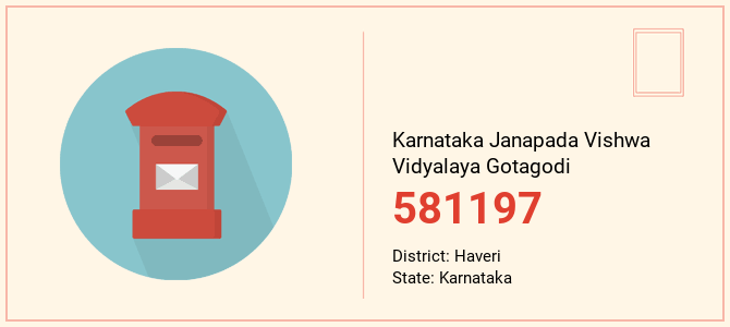 pin code of Karnataka Janapada Vishwa Vidyalaya Gotagodi in Karnataka