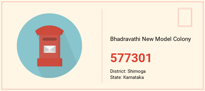 pin code of Bhadravathi New Model Colony in Karnataka