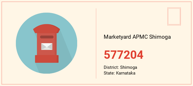 pin code of Marketyard APMC Shimoga in Karnataka