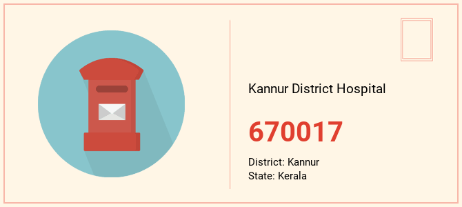 pin code of Kannur District Hospital in Kerala