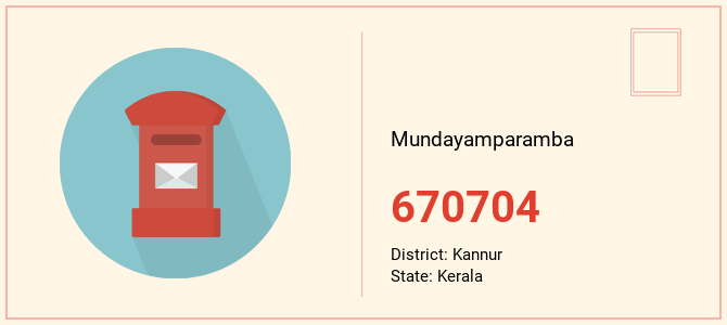 pin code of Mundayamparamba in Kerala