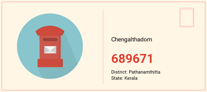 pin code of Chengalthadom in Kerala