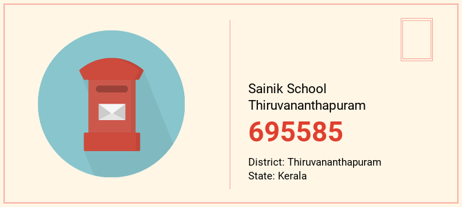 pin code of Sainik School Thiruvananthapuram in Kerala