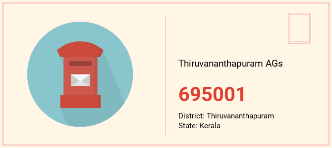 pin code of Thiruvananthapuram AGs in Kerala