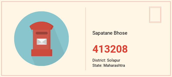 pin code of Sapatane Bhose in Maharashtra