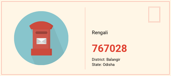 pin code of Rengali in Odisha