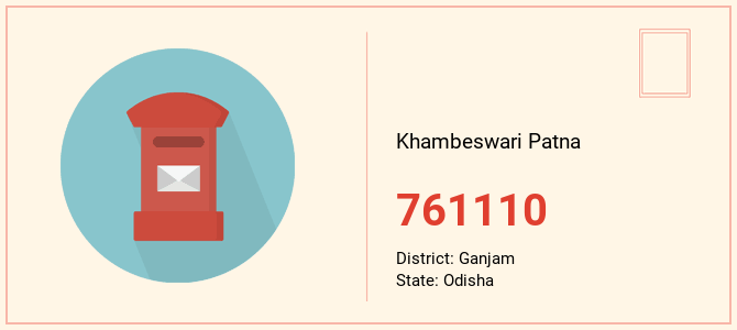 pin code of Khambeswari Patna in Odisha