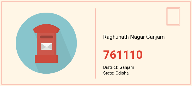 pin code of Raghunath Nagar Ganjam in Odisha