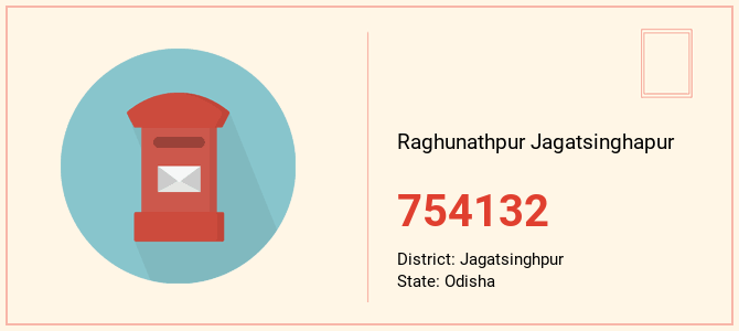 pin code of Raghunathpur Jagatsinghapur in Odisha